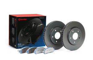BMW Alpina B6 xDrive Gran Coupe Brake Kit - Rear - R1 Concepts - Drill/Slot Carbon Coated Rotors + Perf Sport Pads - `11-`19